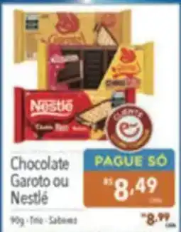 Supermercados Condor Chocolate Garoto ou Nestlé oferta