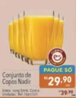 Supermercados Condor Conjunto de Copos Nadir oferta