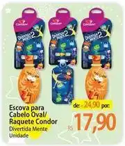 Atacadão Condor - escova para cabelo oval/raquete oferta