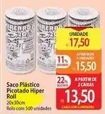 Atacadão De - saco plástico picotado hiper roll oferta