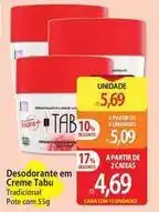 Atacadão Tabu - desodorante em creme oferta