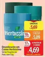 Atacadão Herbissimo - desodorante em creme oferta
