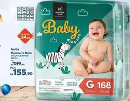 Sam's Club Baby - fralda memberts mark oferta