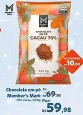 Sam's Club Chocolate - chocolate em pó oferta