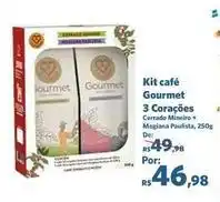 Sam's Club Gourmet - kit cafe 3 corações oferta