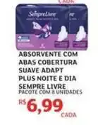 Assaí Atacadista Sempre livre - absorvente com abas cobertura suave adapt plus noite e dia oferta