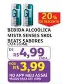 Assaí Atacadista Saborosas - bebida alcoólica mista senses skol oferta