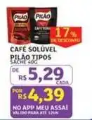 Assaí Atacadista Pilão - café solúvel tipos oferta