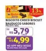 Assaí Atacadista Bauducco - biscoito choco biscuit sabores oferta