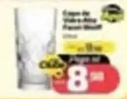 Supermercado Jacomar Copos de vidro alta capacidade oferta