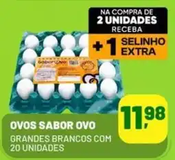 Spasso Sabores ovos sabor ovo grandes brancos com 20 unidades oferta