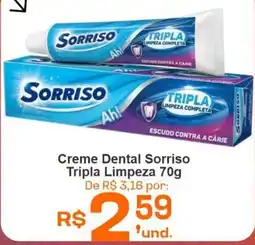 Cocipa Creme Dental Sorriso Tripla Limpeza oferta