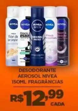 DB Supermercados Desodorante aerosol nivea 150ml fragrâncias oferta
