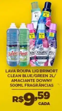 DB Supermercados Lava roupa liq brinort clean blue/green 2l/ amaciante downy 500ml fragrâncias oferta