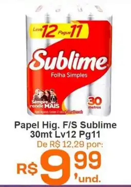 Cocipa Papel Hig. F/S Sublime oferta