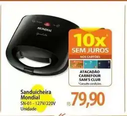 Atacadão Sanduicheira Mondial oferta
