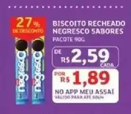Assaí Atacadista Biscoito Recheado Negresco Sabores oferta