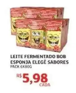 Assaí Atacadista Leite Fermentado Bob Esponja Elegê Sabores oferta
