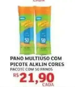 Assaí Atacadista PANO MULTIÚSO COM PICOTE ALKLIN CORES oferta