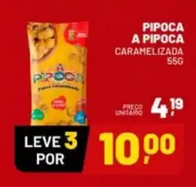 Pipoca a pipoca caramelizada