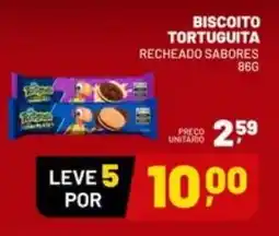 Supermercado Cubatao Biscoito tortuguita recheado sabores oferta