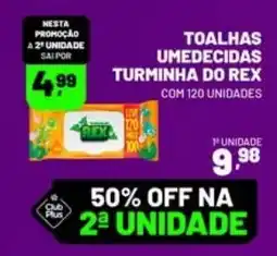 Supermercado Cubatao toalhas umedecidas turminha do rex oferta
