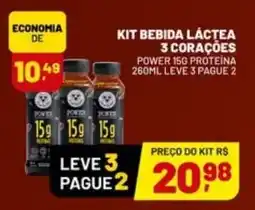 Supermercado Cubatao kit bebida láctea 3 corações oferta