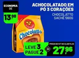 Supermercado Cubatao Achocolatado em pó 3 corações oferta
