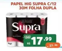 Supermercados Pague Menos Papel hig supra c/12 oferta