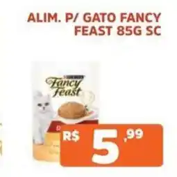 Supermercados Pague Menos Alim. p/ gato fancy feast oferta