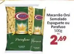 macarrao Orsi Semolado Espaguete ou Parafuso 500g