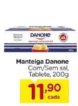 Carrefour Manteiga danone com/sem sal, tablete oferta