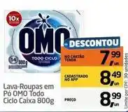 Tenda Atacado Omo - lava-roupas em pó ciclo caixa oferta