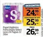 Tenda Atacado Select - papel higiênico folha dupla leve 24 pague 22 30m oferta