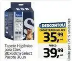 Tenda Atacado Select - tapete higiênico para cães 80x60cm oferta
