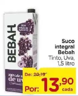 Carrefour Suco integral Bebah Tinto, Uva oferta