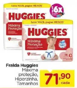 Carrefour Fralda huggies máxima proteção, hiperzinha, tamanhos oferta