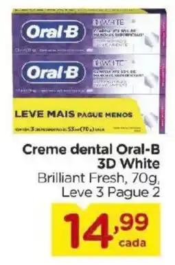 Carrefour Creme dental Oral-B 3D White Brilliant Fresh oferta