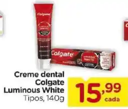 Carrefour Creme dental Colgate Luminous White Tipos oferta