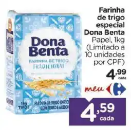 Carrefour Farinha de trigo especial dona benta oferta