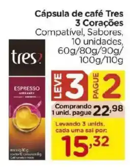 Carrefour Cápsula de café Tres 3 Corações oferta