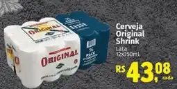 Supermercados Mateus Cerveja original shrink oferta