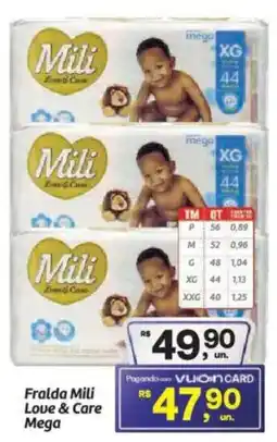 Fort Atacadista Fralda mili love & care mega oferta