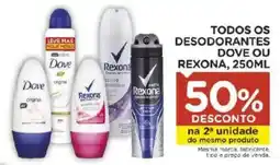 Carrefour todos os desodorantes dove ou rexona oferta