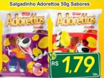 Vivendas Atacadão Salgadinho Adorettos 50g sabores oferta