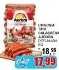 Supermercado Estrela Azul Linguiça tipo calabresa aurora defumada oferta