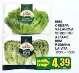 Supermercado Estrela Azul Mini crespa salanova verde ou alface mini romana la vita oferta