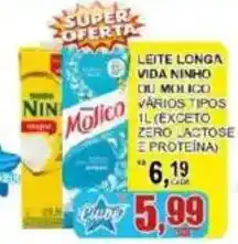 Supermercado Estrela Azul Leite longa vida ninho ou molico varios tipos 1l (exceto zero lactose e proteina) oferta