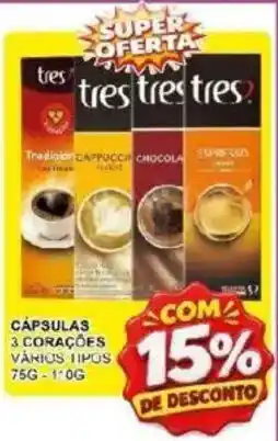 Supermercado Estrela Azul Cápsulas 3 corações vários tipos oferta