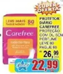 Supermercado Estrela Azul Protetor diário carefree proteção com ol sem perfume oferta